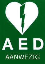 AED aanwezig kamperen bij de boer